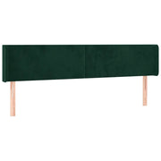 Testiera | Testata ad Orecchio Verde Scuro 203x16x78/88 cm in Velluto