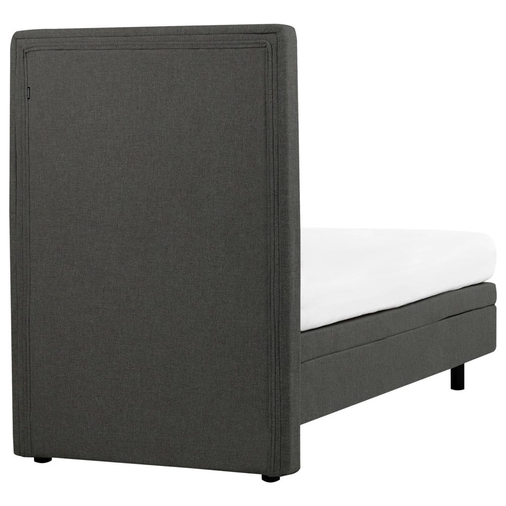 Letto singolo tessuto grigio scuro regolabile elettronicamente con telecomando con testiera 80x200 cm stile moderno