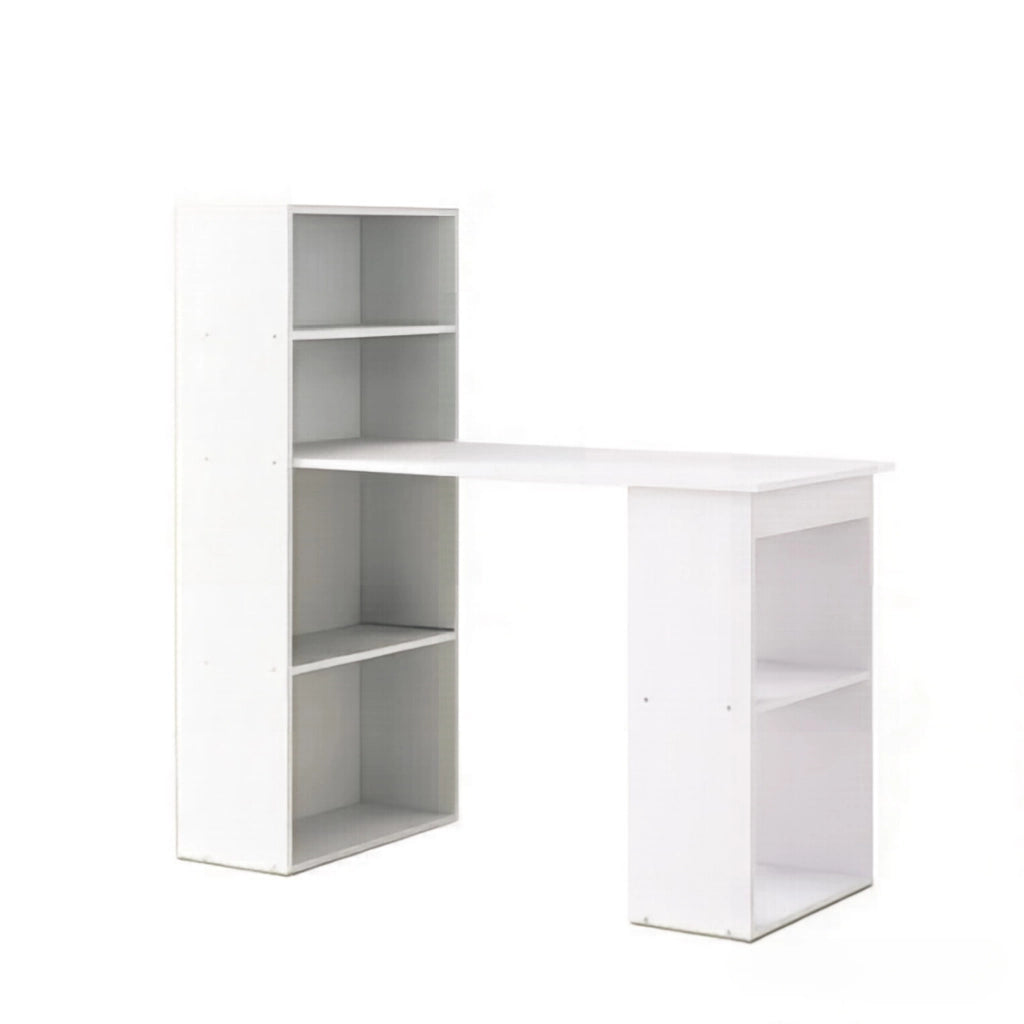SCRIVANIA con libreria integrata 120x55x120 cm bianco