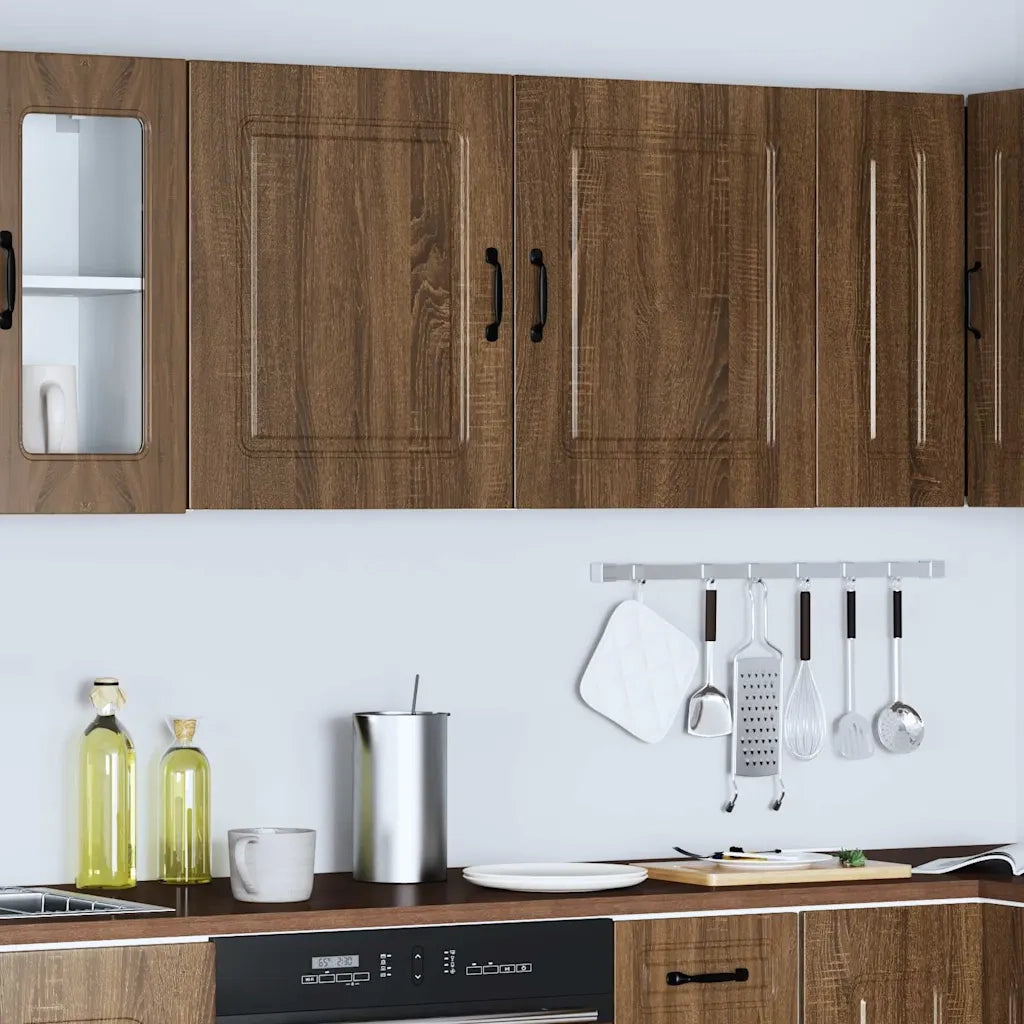 Pensili da cucina 2 pz Kalmar in Legno Multistrato color rovere Marrone 853572