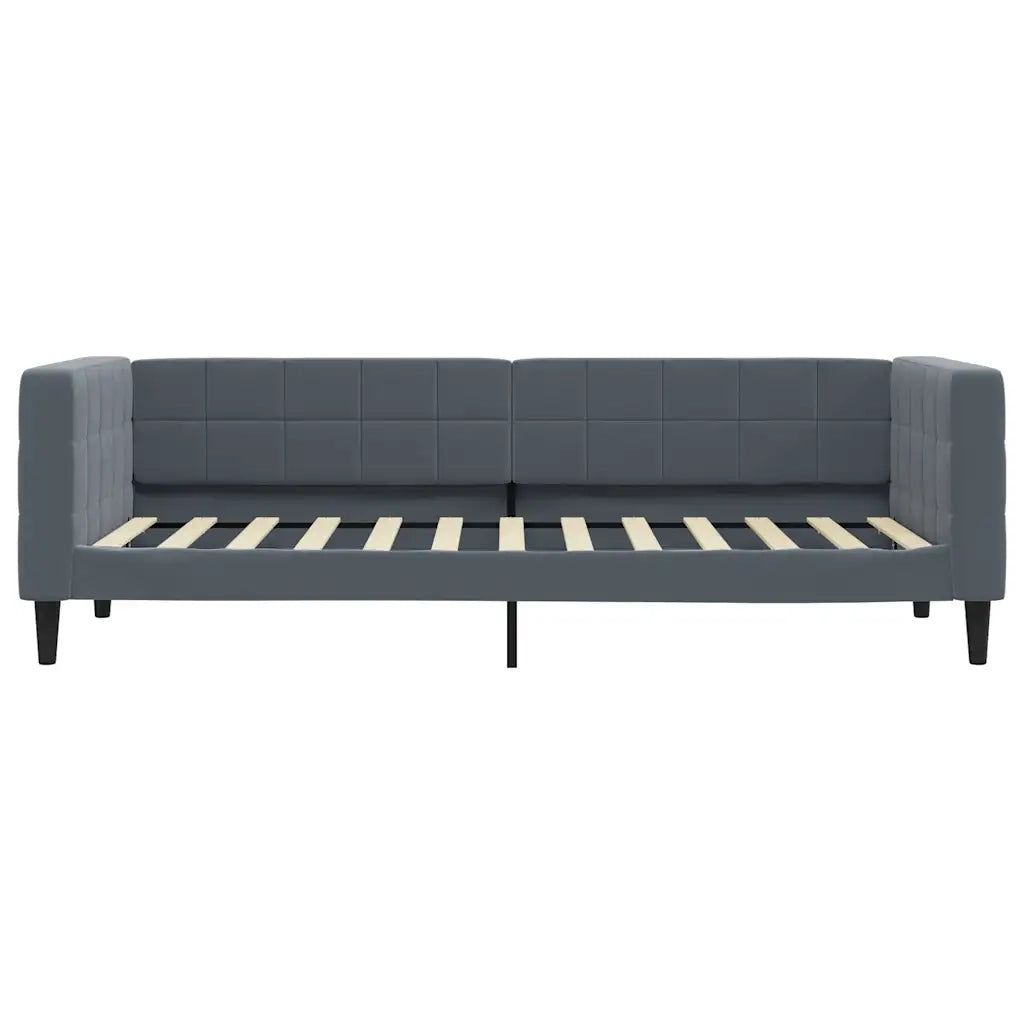 Letto singolo | Letto per adulti | Letto da Giorno Grigio Scuro 80x200 cm in Velluto