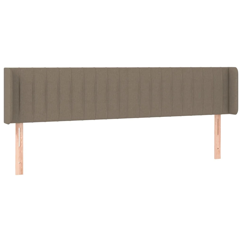 Testiera ad Orecchio-Testata con Orecchie Tortora 183x16x78/88 cm in Tessuto 716257