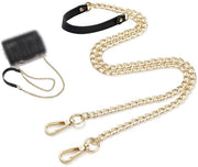 Borsa a Spalla con Cinturino 120 cm - Griffe Metalliche - Resistente - Anticorrosiva - Adattabile - Idonea per Pelle e Pelle PU - Cinturino a Rima