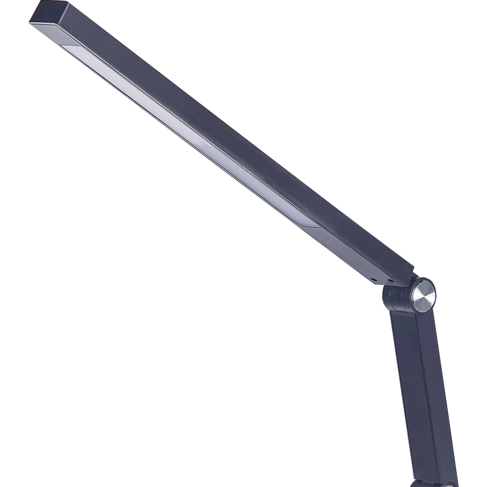 Lampada da scrivania nera a LED e tocco touch con luce d'intensità variabile e braccio regolabile stile moderno ufficio cameretta