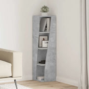 Mobile angolare Grigio cemento 27,5x27x102cm Legno multistrato 889848