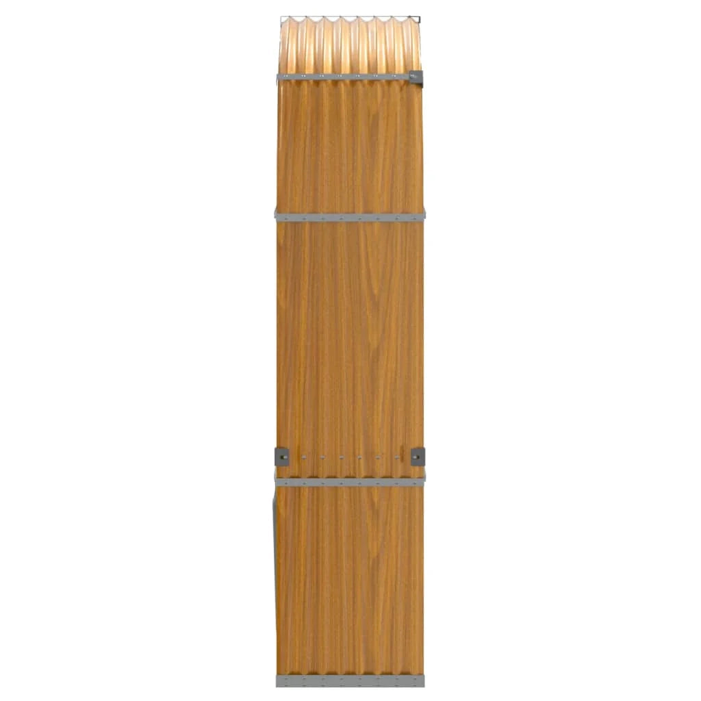Portalegna chiaro 120 x 45 x 210 cm acciaio zincato marrone 02_0043810