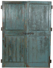 Biscottini Porta portone in legno massello e ferro da interno o da esterno vecchia e antica medievale scorrevole