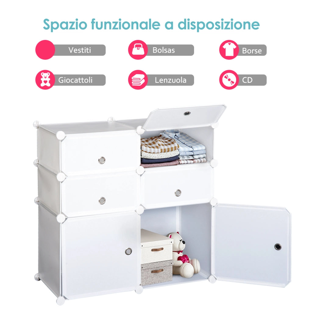 Armadio Scarpiera Multiuso ¨C zephmum ¨C Bianco 75x37x73 cm