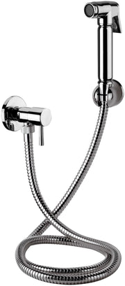 Set doccetta per bidet relax con doccia a pulsante, flessibile, rubinetto e supporto lux tutto cromo