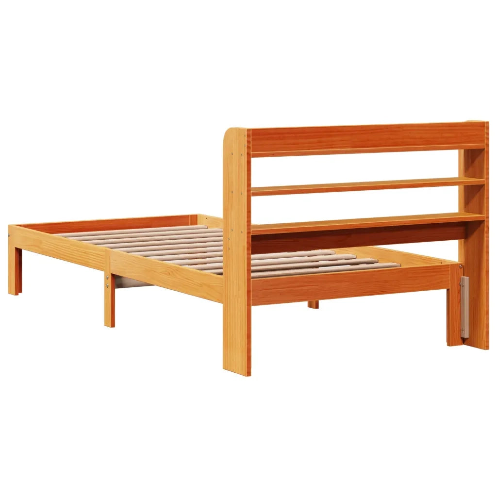 Letto senza Materasso Marrone Cera 75x190 cm in Legno di Pino 3306798