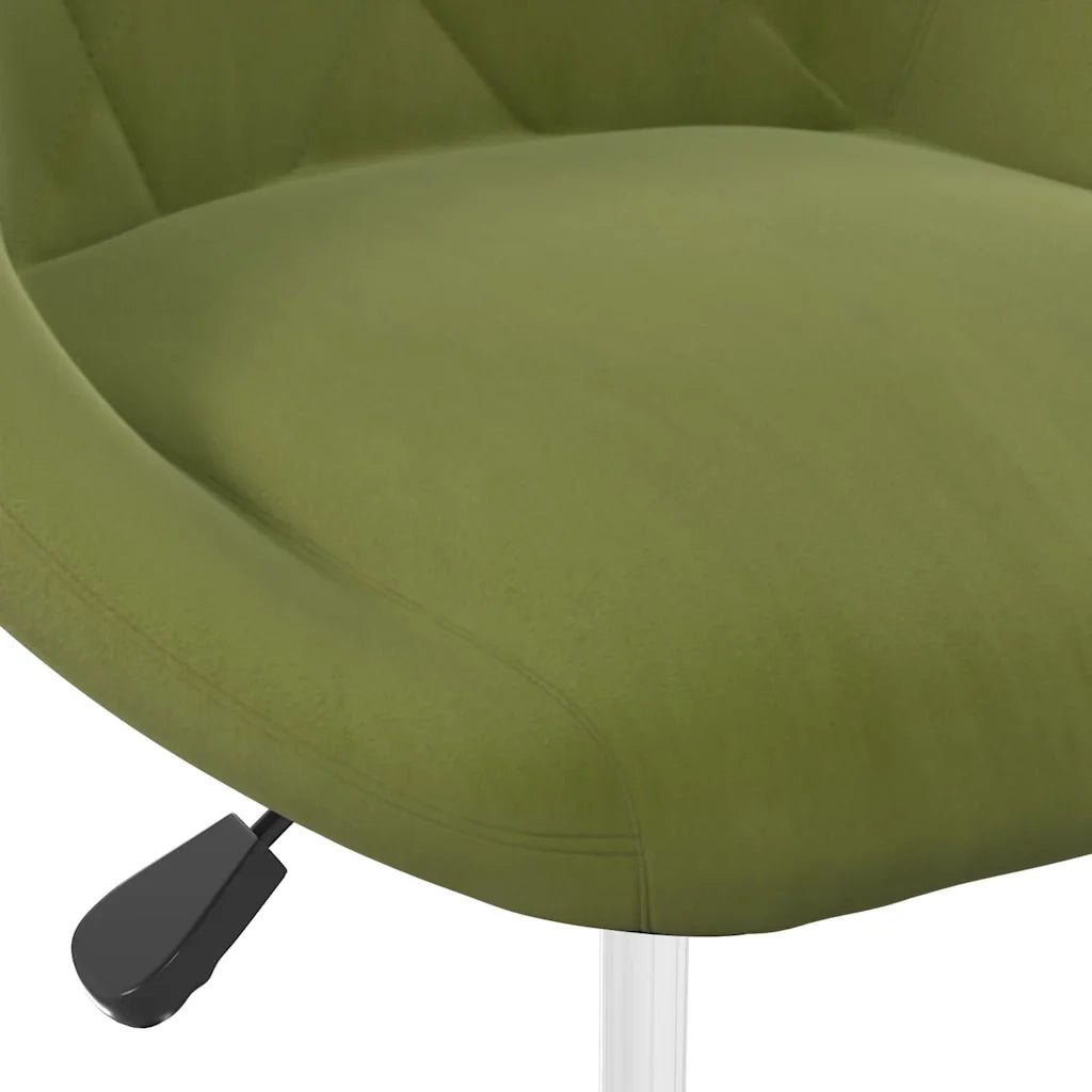 Sedie da Pranzo Girevoli 2 pz Verde Chiaro in Velluto 335285