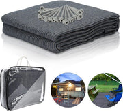 Tavolo da Campeggio 300x500cm Blu-Grigio HDPE Impermeabile 13 Pennelli per Terra