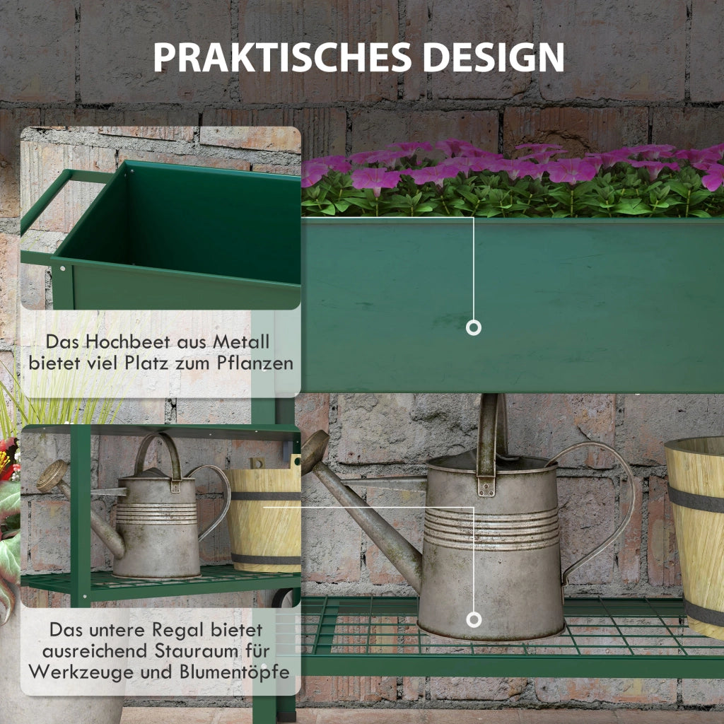 Vaso per piante da giardino ¨C zephmum ¨C Verde 109x44x80 cm