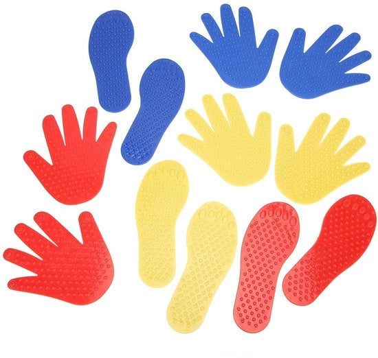 Mat per Mani e Piedi per Bambini - Migliorata Coordinazione - PVC - Adatto da 1 Anno in Su - Leggero - 3 Set di Mani e Piedi - Mat per Fitness