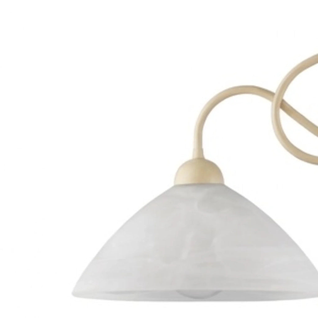 Lampadario Rustico Bistrot 2 Luci Avorio e Bianco LuceArt Classic
