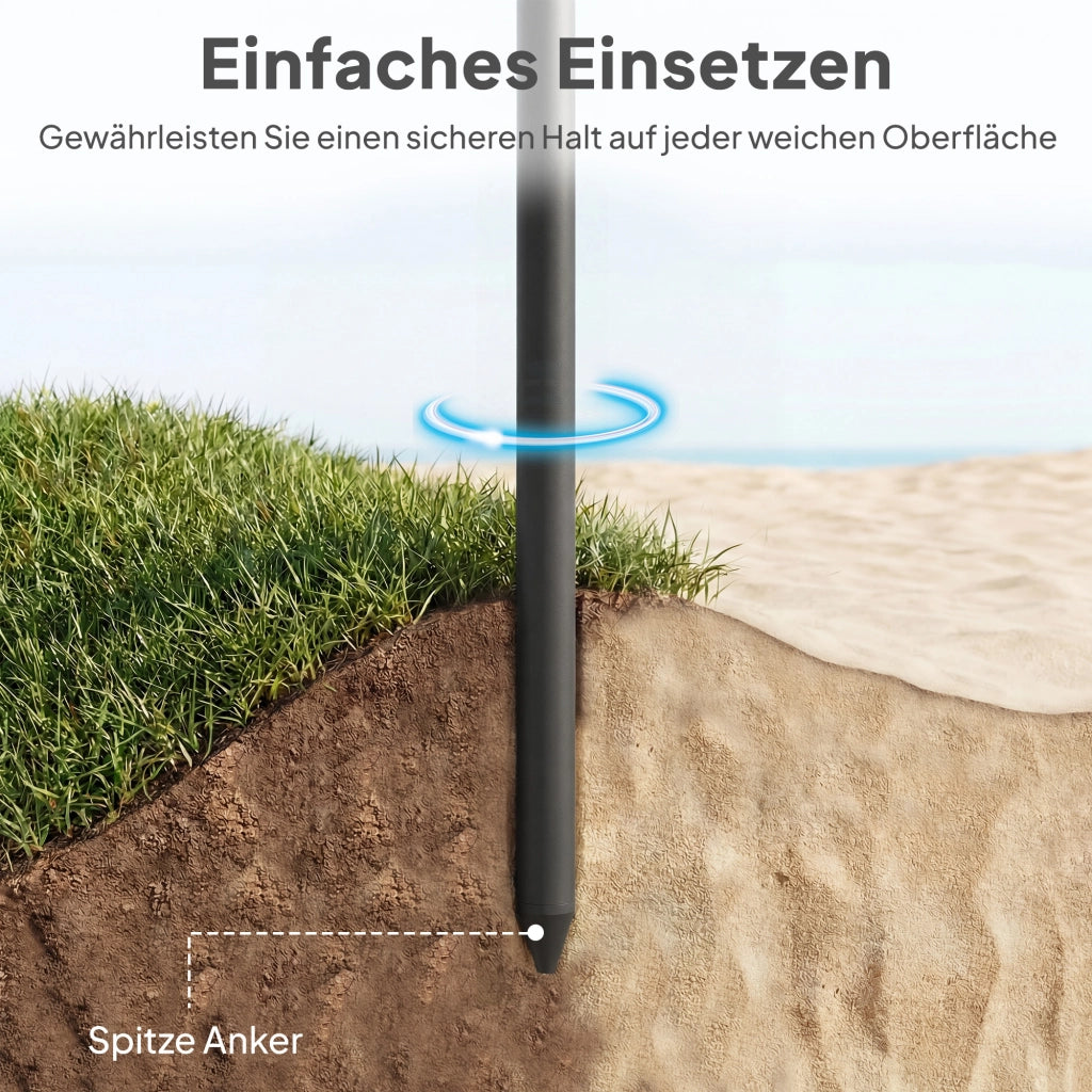 Ombrellone da spiaggia ?150 cm impermeabile pieghevole con sacchetto ¨C zephmum ¨C blu