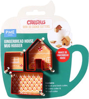 Impastatrice a forma di biscotto natalizio da 3, mini casa di pane speziato, becher termoregolabile