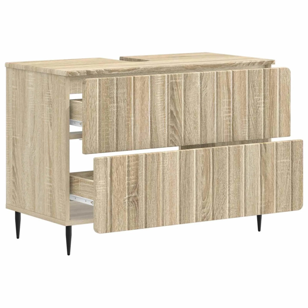 Armadio per Lavabo da Bagno ZWOLLE Rovere Sonoma 896357