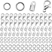 Accessori per gioielli 550 pezzi - Chiusure a karabina 12x5mm - Capocordoni 9x4mm - Chiusure aperte 4mm/5mm - Materiale di alta qualità - Duraturo e resistente - Gioielli