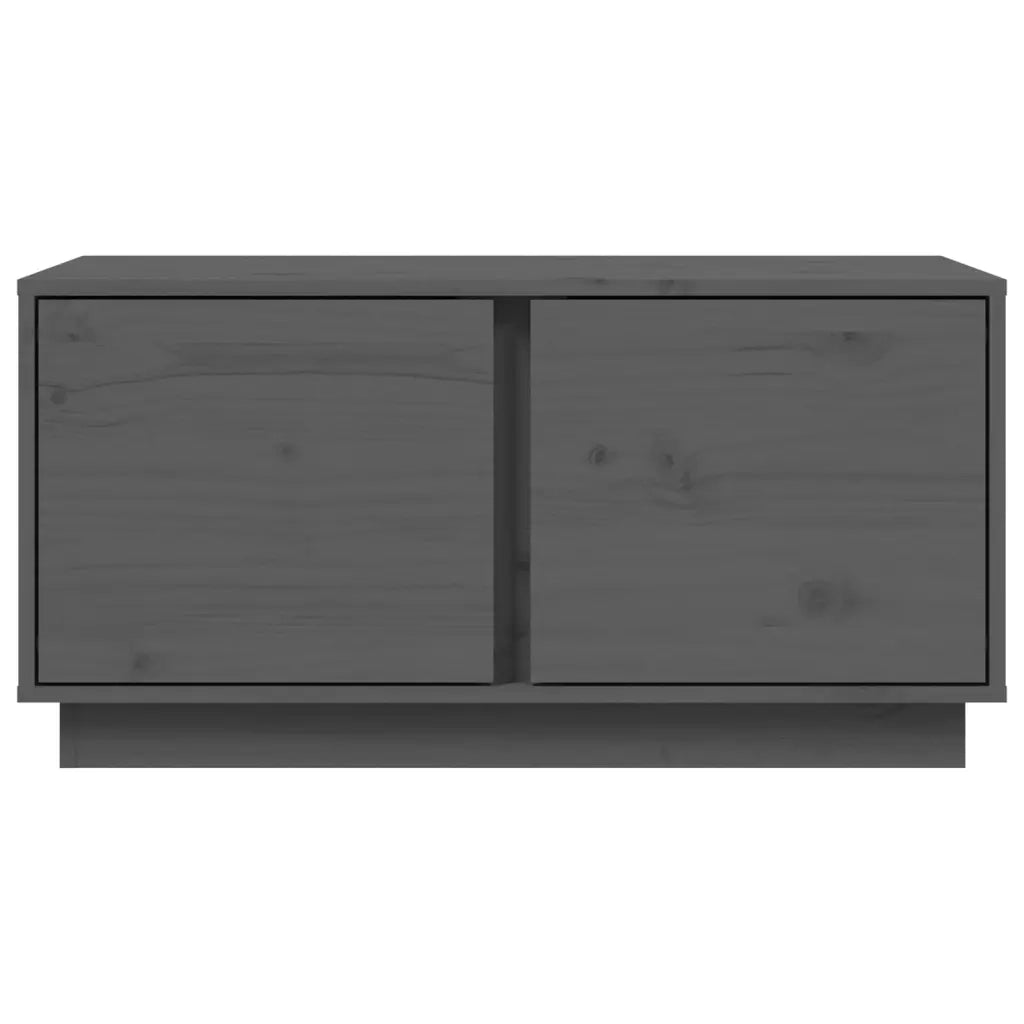 Tavolino da Salotto Grigio 80x50x40 cm Legno Massello di Pino cod mxl 26973