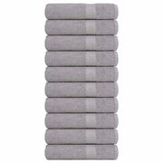 Asciugamani da Bagno 10pz Grigio 100x150cm 360 g/mÂ² 100% Cotone