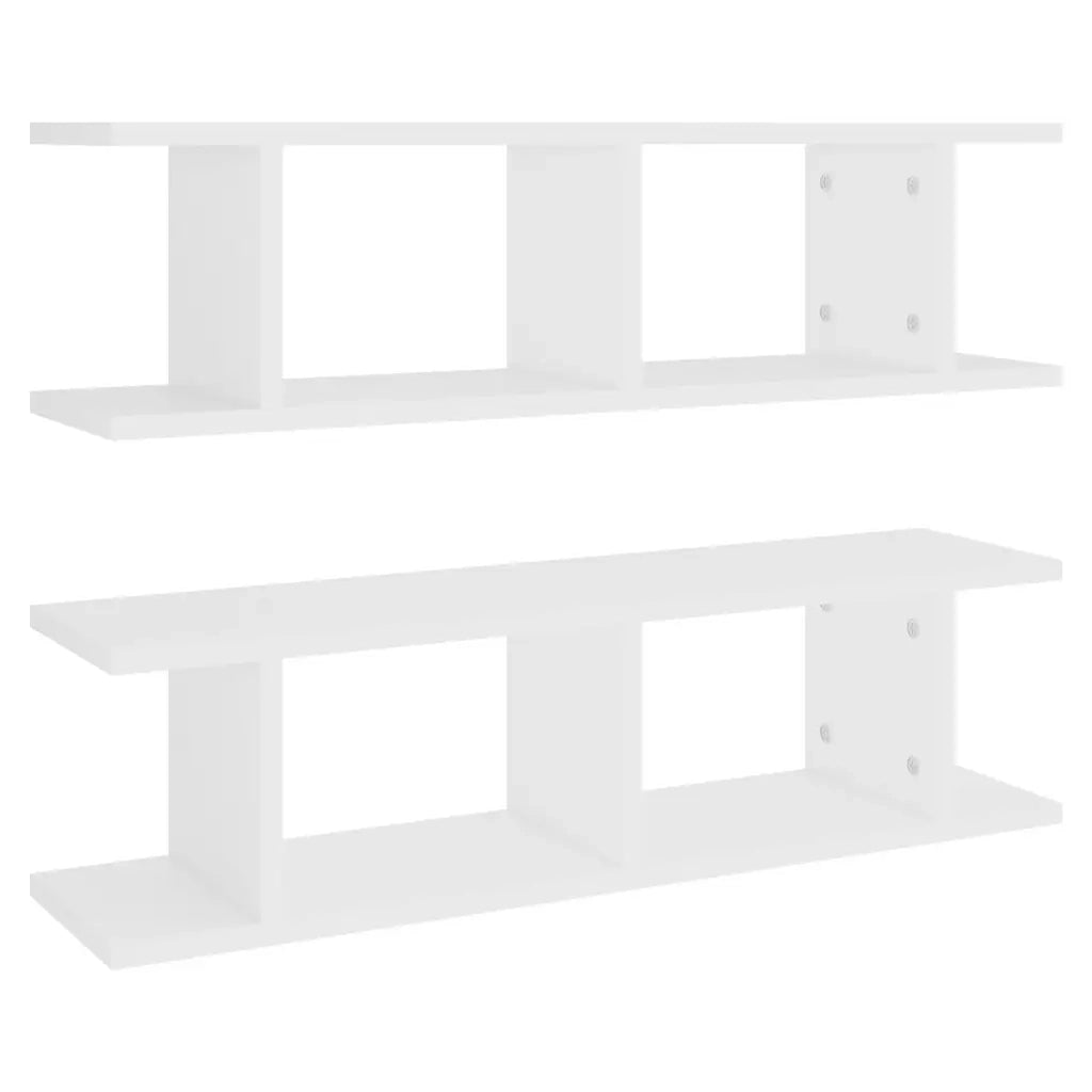 Mensole Parete a Cubo 2 pz Bianco 78x18x20 cm in Multistrato cod mxl 74106