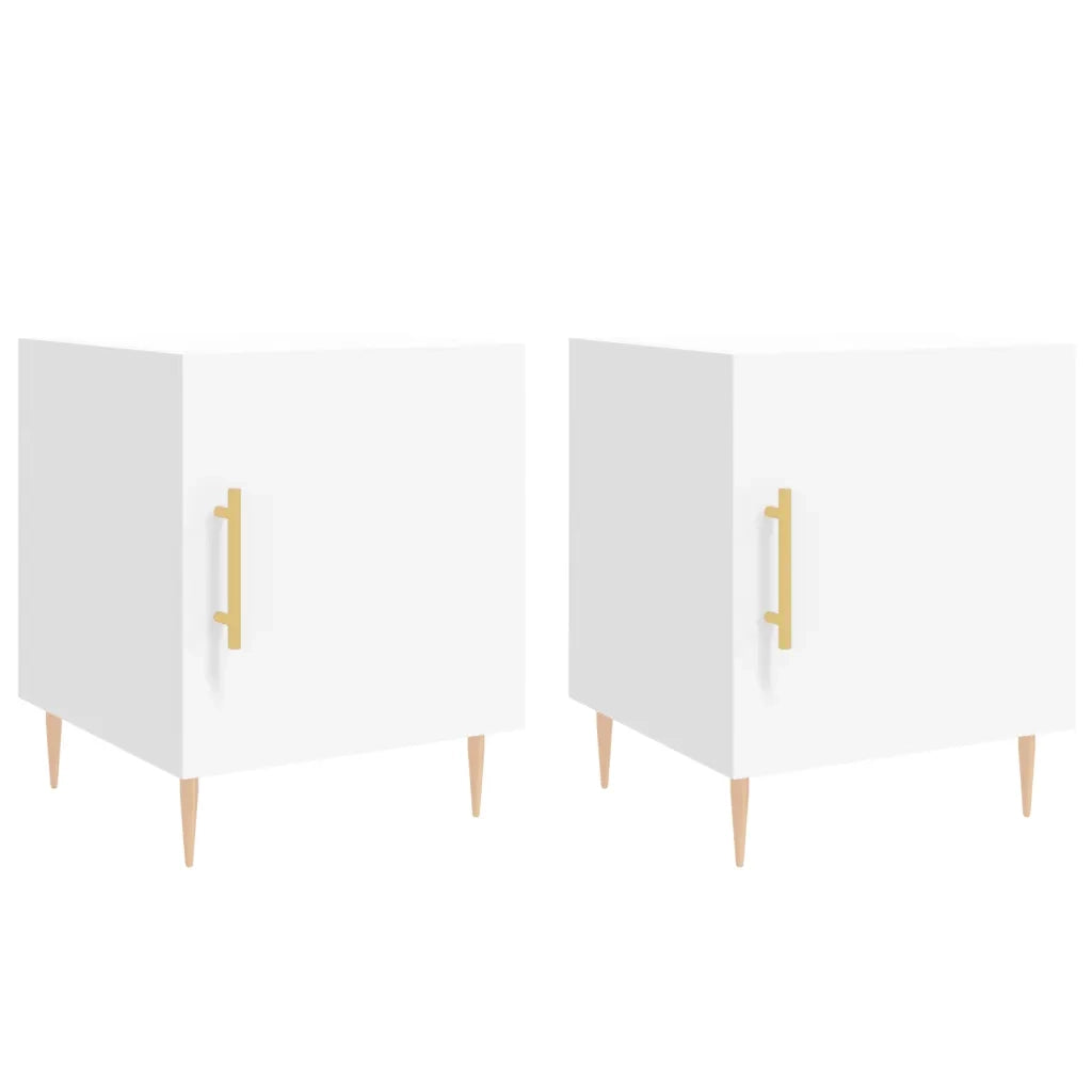 Comodini 2 pz Bianchi 40x40x50 cm in Legno Multistratocod mxl 78662