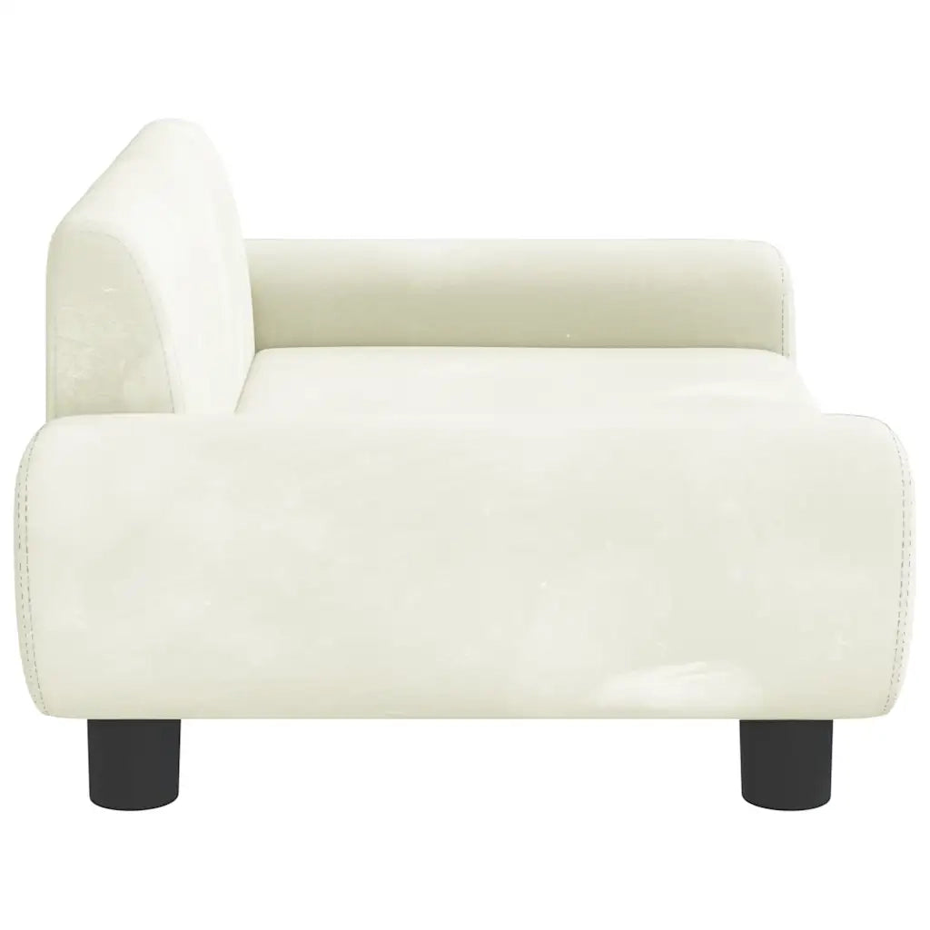 Divano per Bambini Crema 70x45x33 cm in Velluto