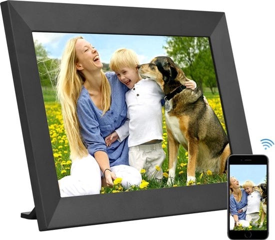 Fotolijst Digitale 10 Pollici - Con Wifi - Rotta Automaticamente - Adatta Per La Posizione Sulla Parete - Con Touch Screen -