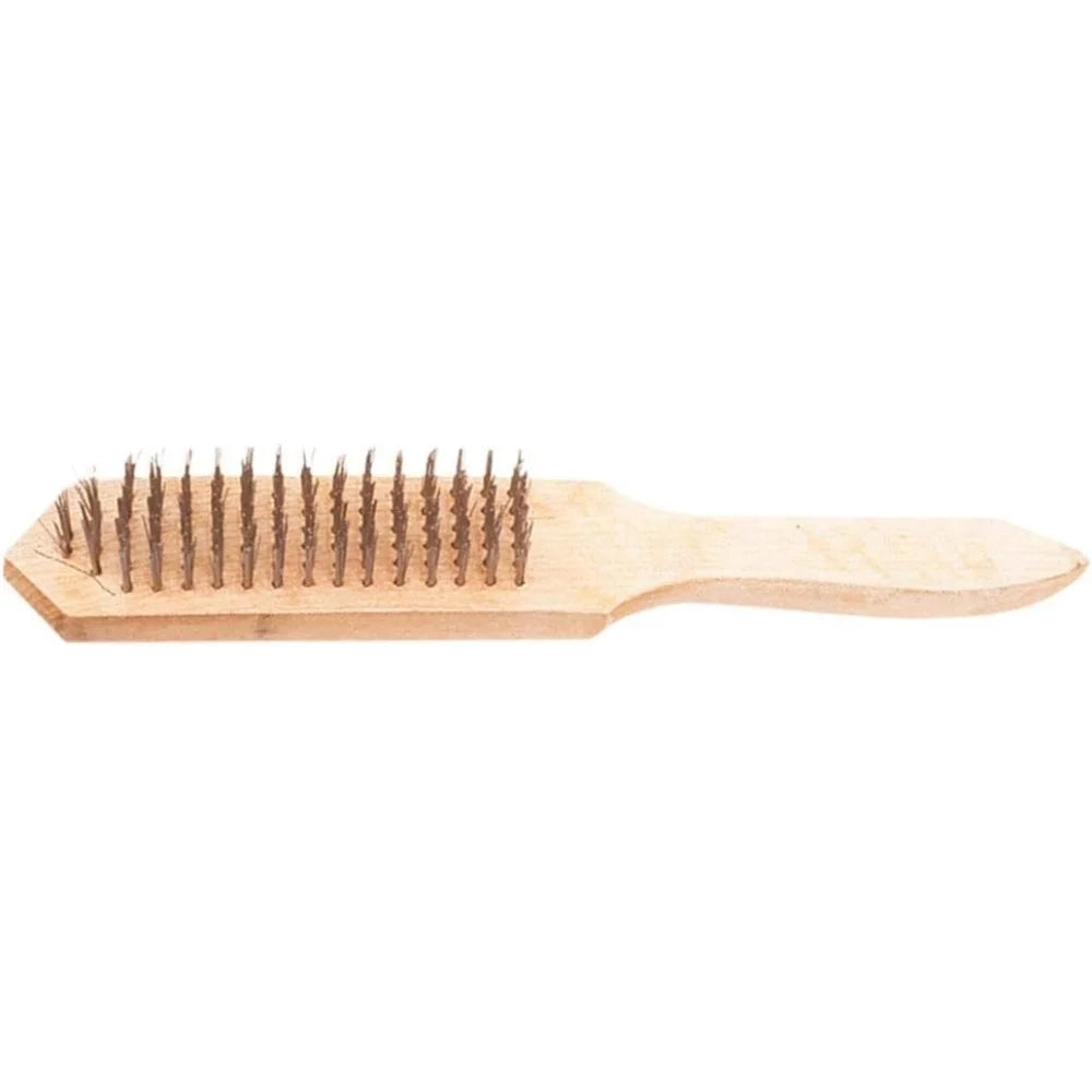 Topex 14a605 spazzola metallica, a, 5 file, manico in legno ds