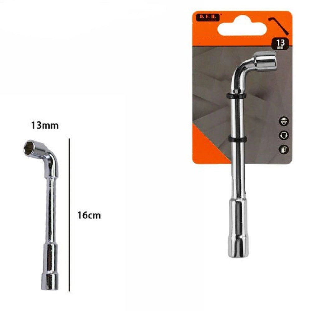 Trade Shop - Chiave A Bussola A Pipa Bocca Esagonale Cromo Vanadio Acciaio Da 13 Mm 60234 -