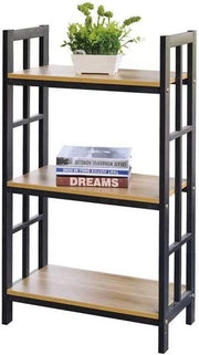 SCAFFALE MODULARE IN LEGNO RETTANGOLARE CON 3 RIPIANI 59 X 30 X H105 CM