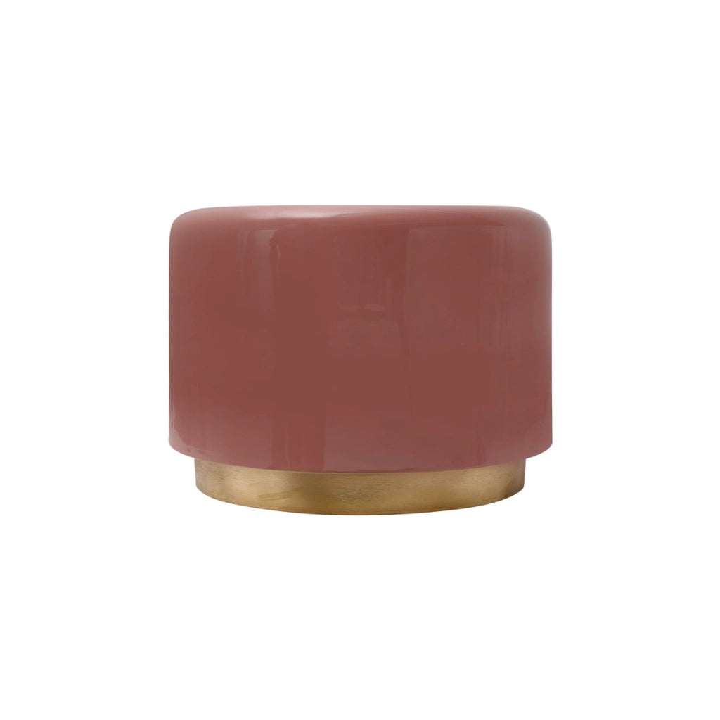 Tavolino Art Deco 275 in metallo rosa bacca