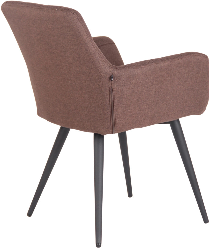 Poltroncina soggiorno Lyss in tessuto marrone