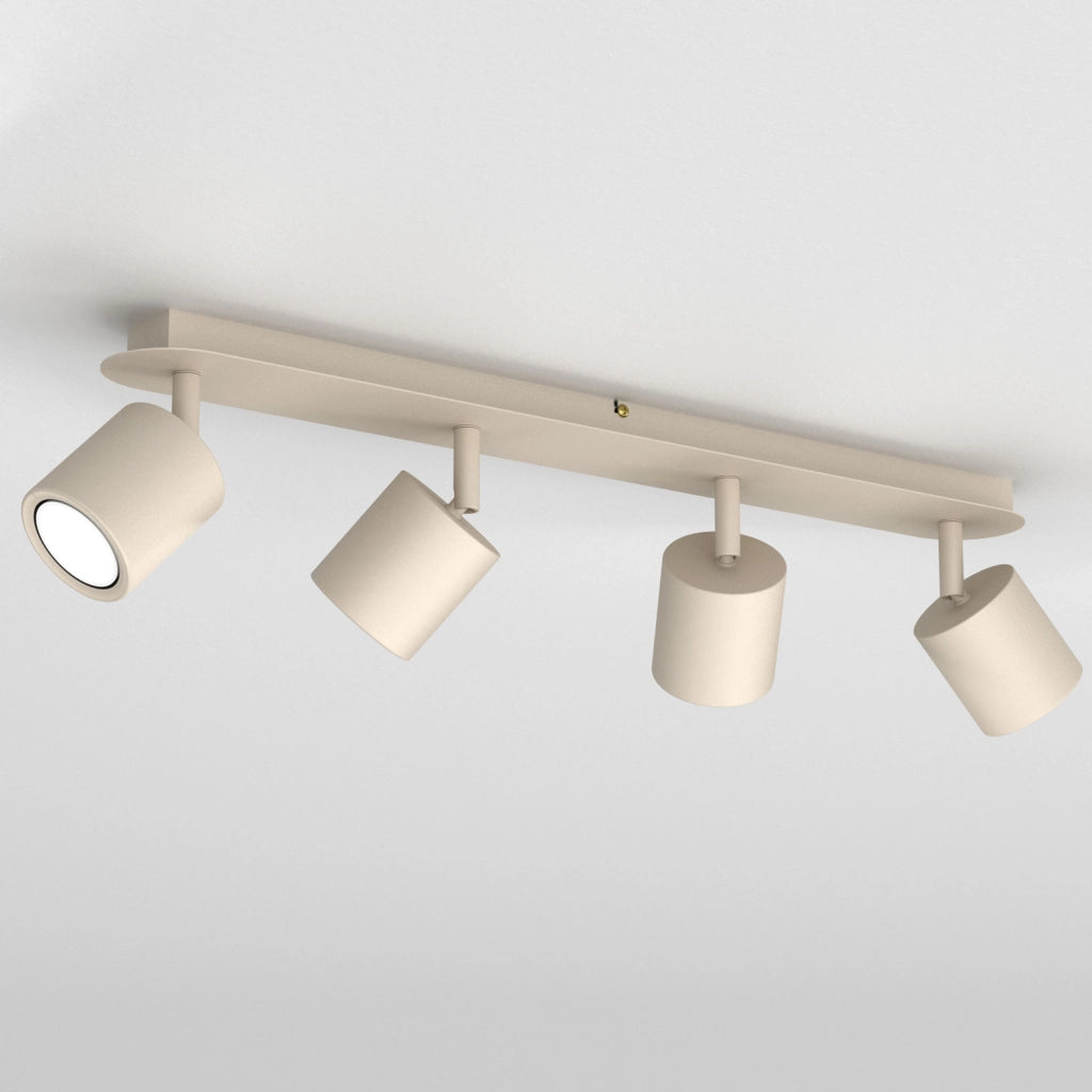 Plafoniera soffitto Demia 4xGU10 beige metallo Luminex