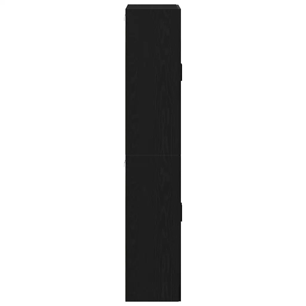 Mobiletto a muro 2 pcs Rovere Nero 69,5 x 34 x 90 cm 3333103