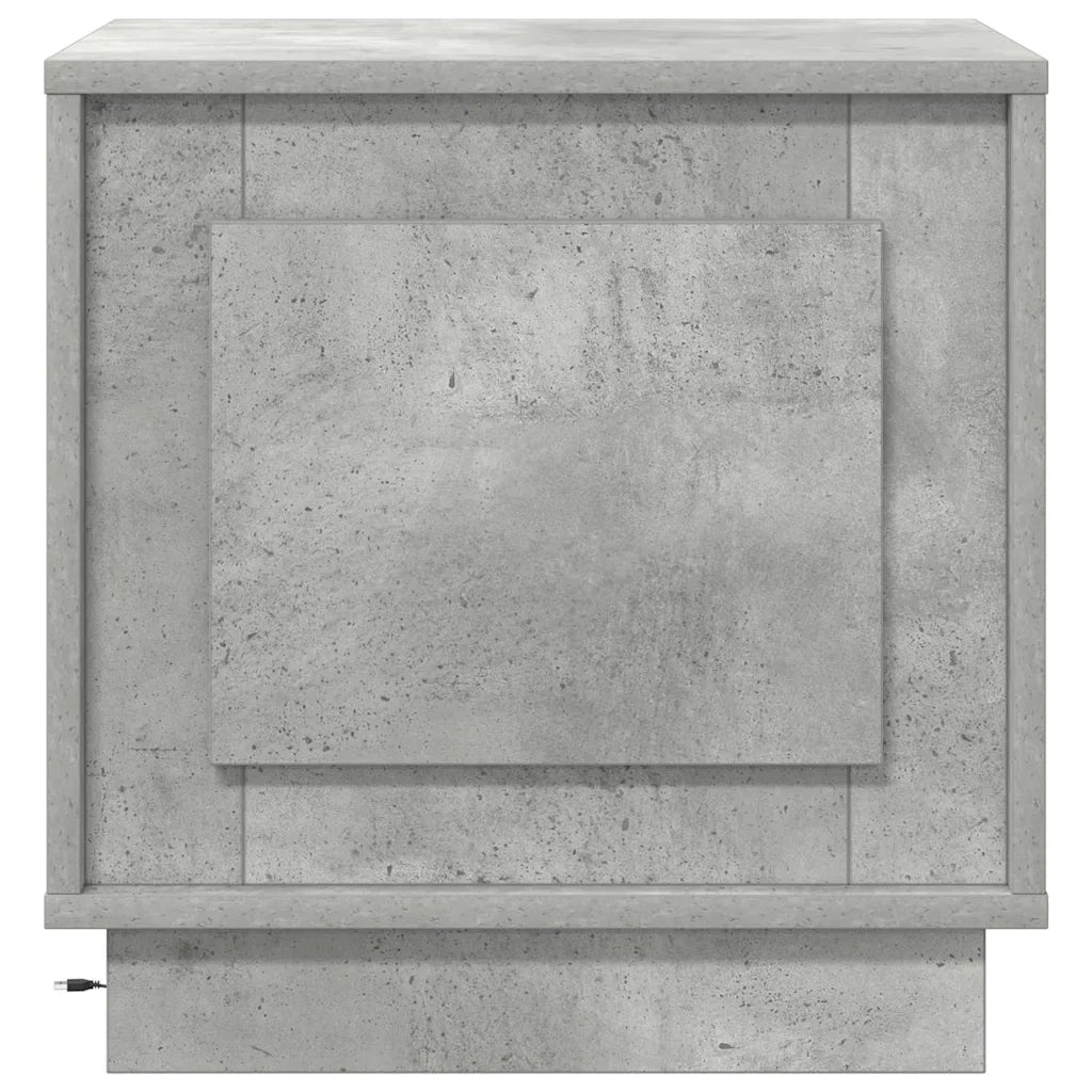 Set di 2 Comodini | Armadio da Notte | Mobiletto da notte Grigio cemento 44 x 34,5 x 45 cm