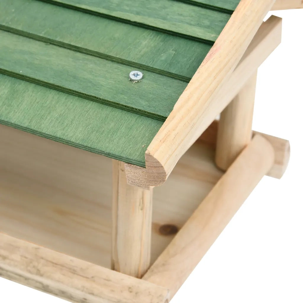 Mangiatoia per Uccelli in Legno Massello 35x29,5x21cm CFW2930673