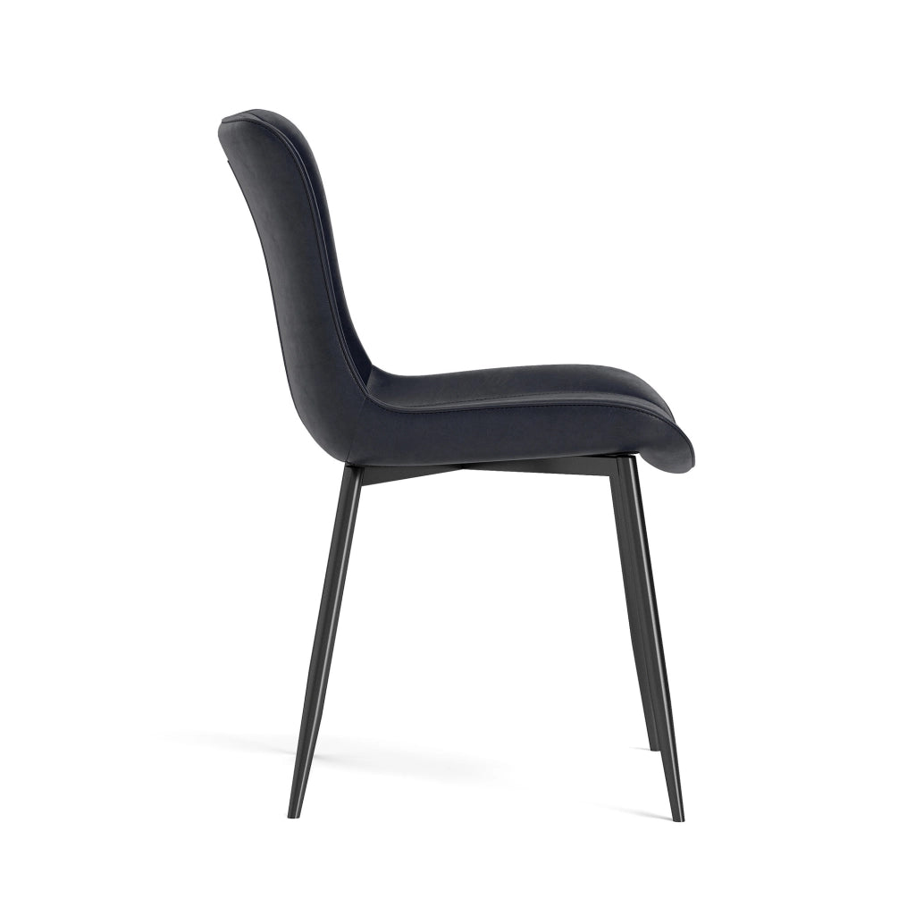 Set 4 Sedie da Pranzo in Similpelle ¨C Xylo ¨C Nero, Design Moderno