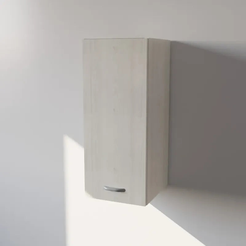 Pensile Cucina in Legno Nobilitato Larice Bianco Mobile Alto con 1 Anta, Pensile Componibile Moderno Made in Italy (H72XL30XP33cm)