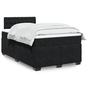vidaXL Giroletto a Molle con Materasso Nero 120x190 cm in Velluto