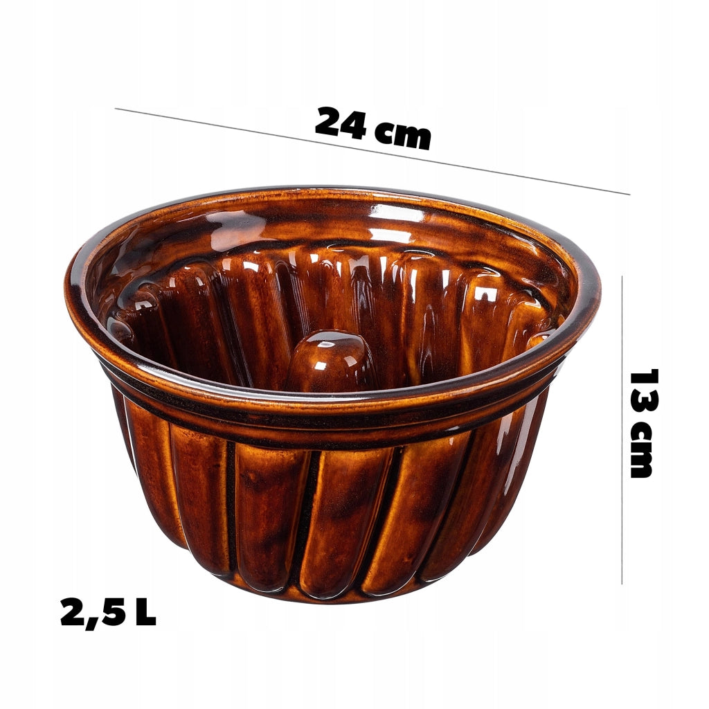 Teglia per torta KADAX con manicotto a camino, in gres, 24 cm, 2,5 l