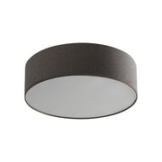 Plafoniera VIVIEN 48cm con Paralume Cilindrico in Tessuto Antracite e Attacco E27 per Illuminazione Soffitto - Rossini Group