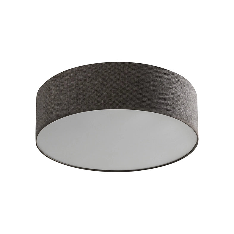 Plafoniera VIVIEN 48cm con Paralume Cilindrico in Tessuto Antracite e Attacco E27 per Illuminazione Soffitto - Rossini Group