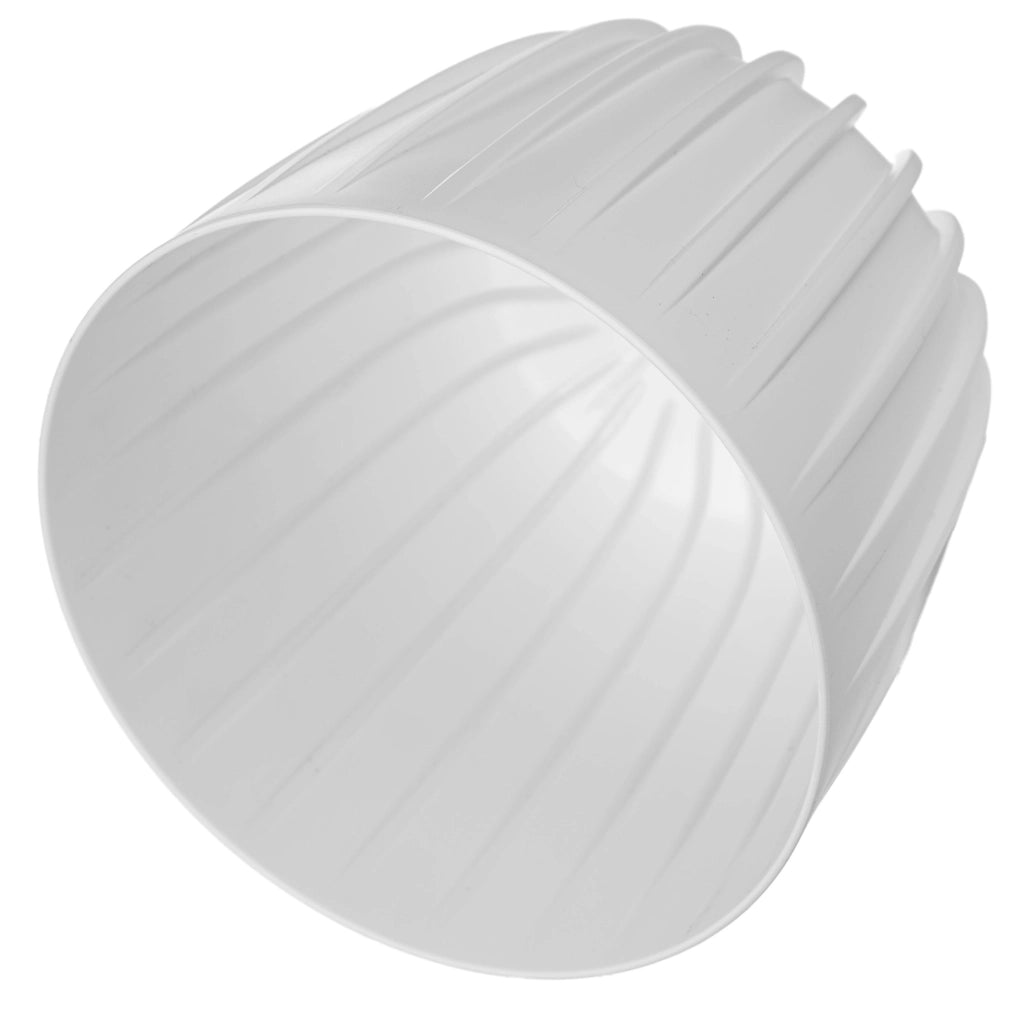 KADAX Vaso da fiori, coprivaso rotondo da 17,5 cm in plastica, supporto per fiori bianco
