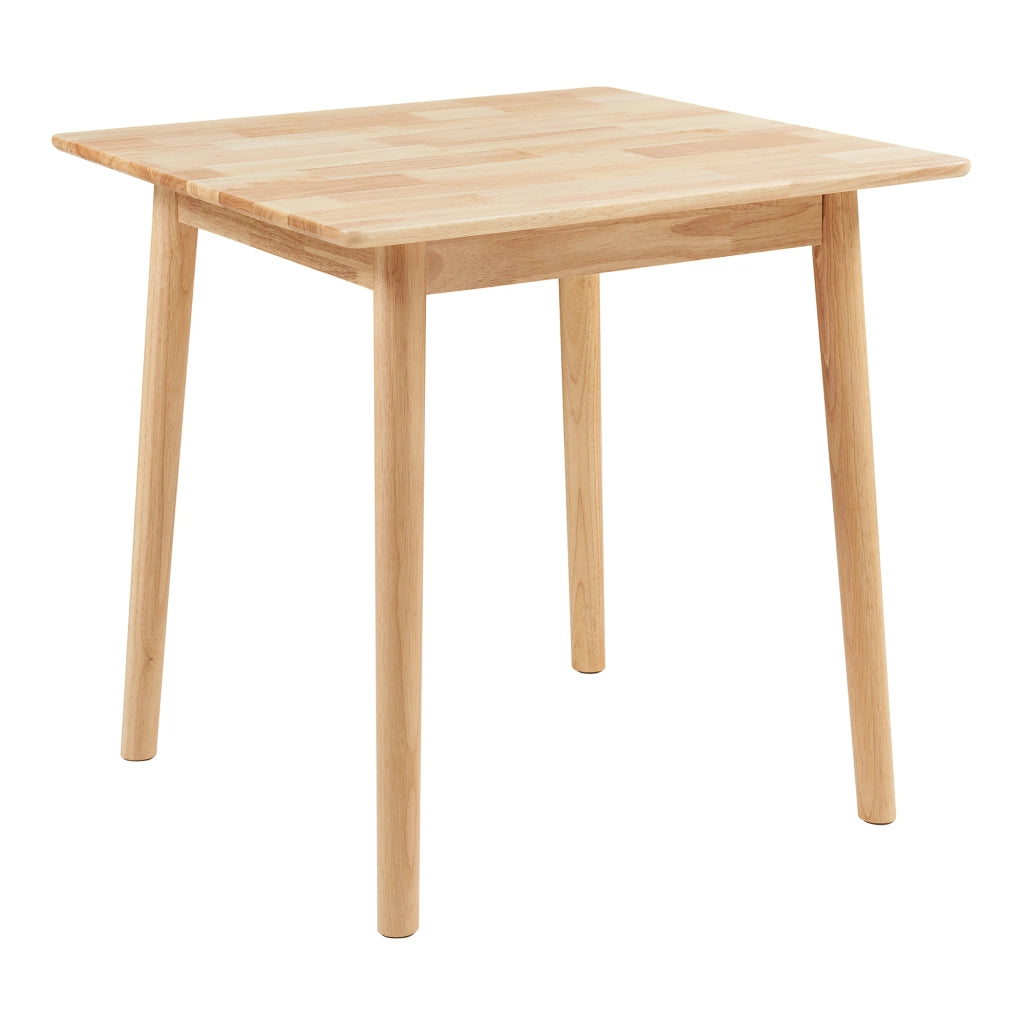 Tavolo da Pranzo Klijori Tavolo da Cucina in Legno di Hevea 75x75 cm color Naturale [en.casa]