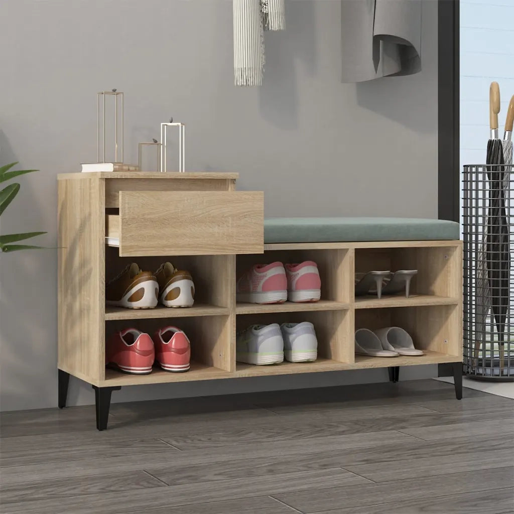 Scarpiera Rovere Sonoma 102x36x60 cm in Legno Multistrato cod mxl 40630