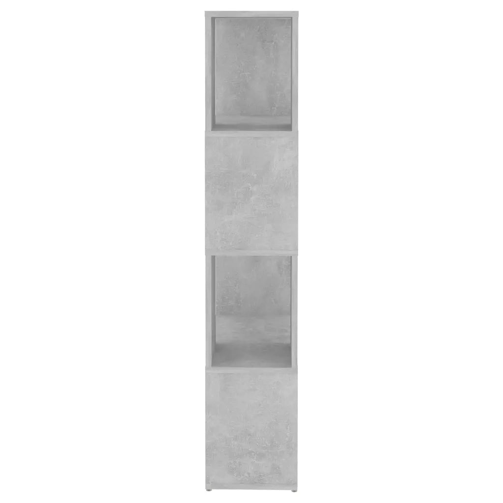 Libreria Divisorio-Scaffale per Libri-Mobile di Stoccaggio Grigio Cemento 60x24x124,5 cm