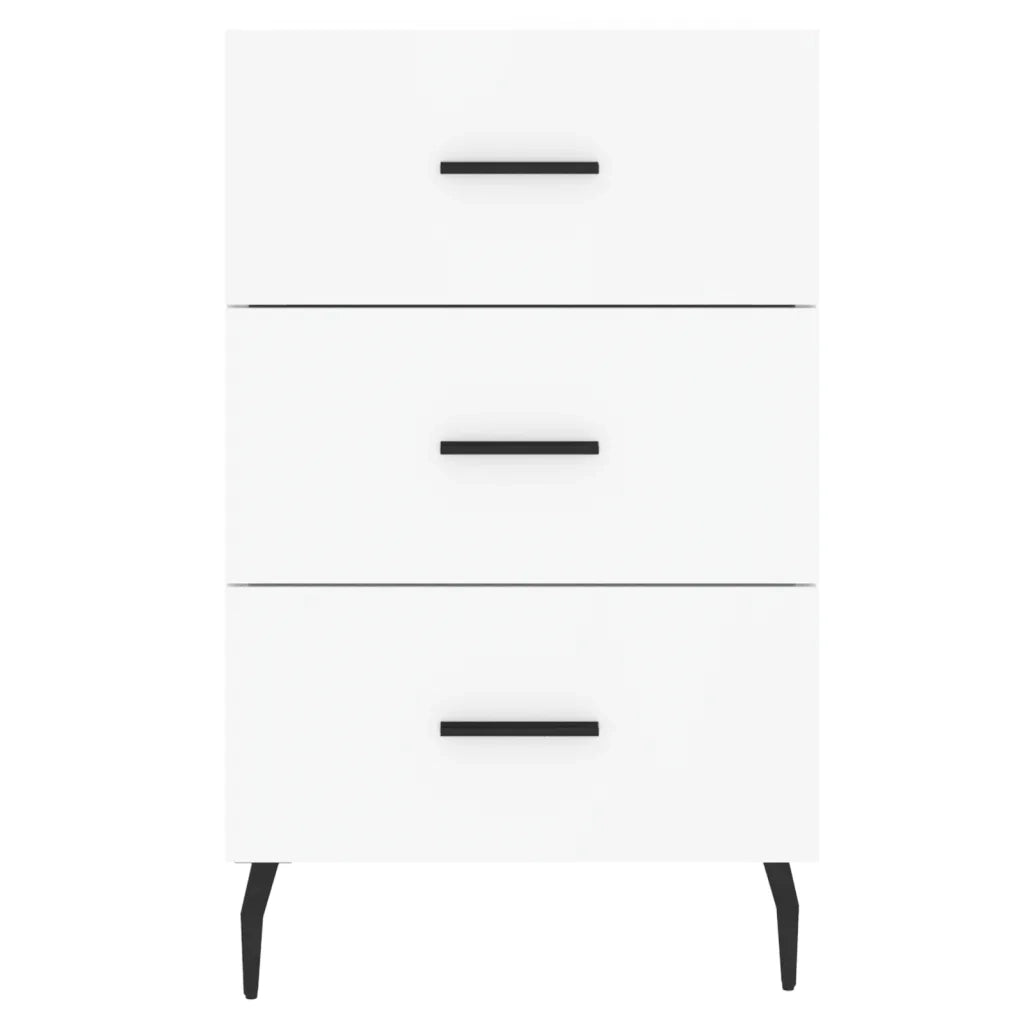 Comodino Bianco 40x40x66 cm in Legno Multistrato 827676