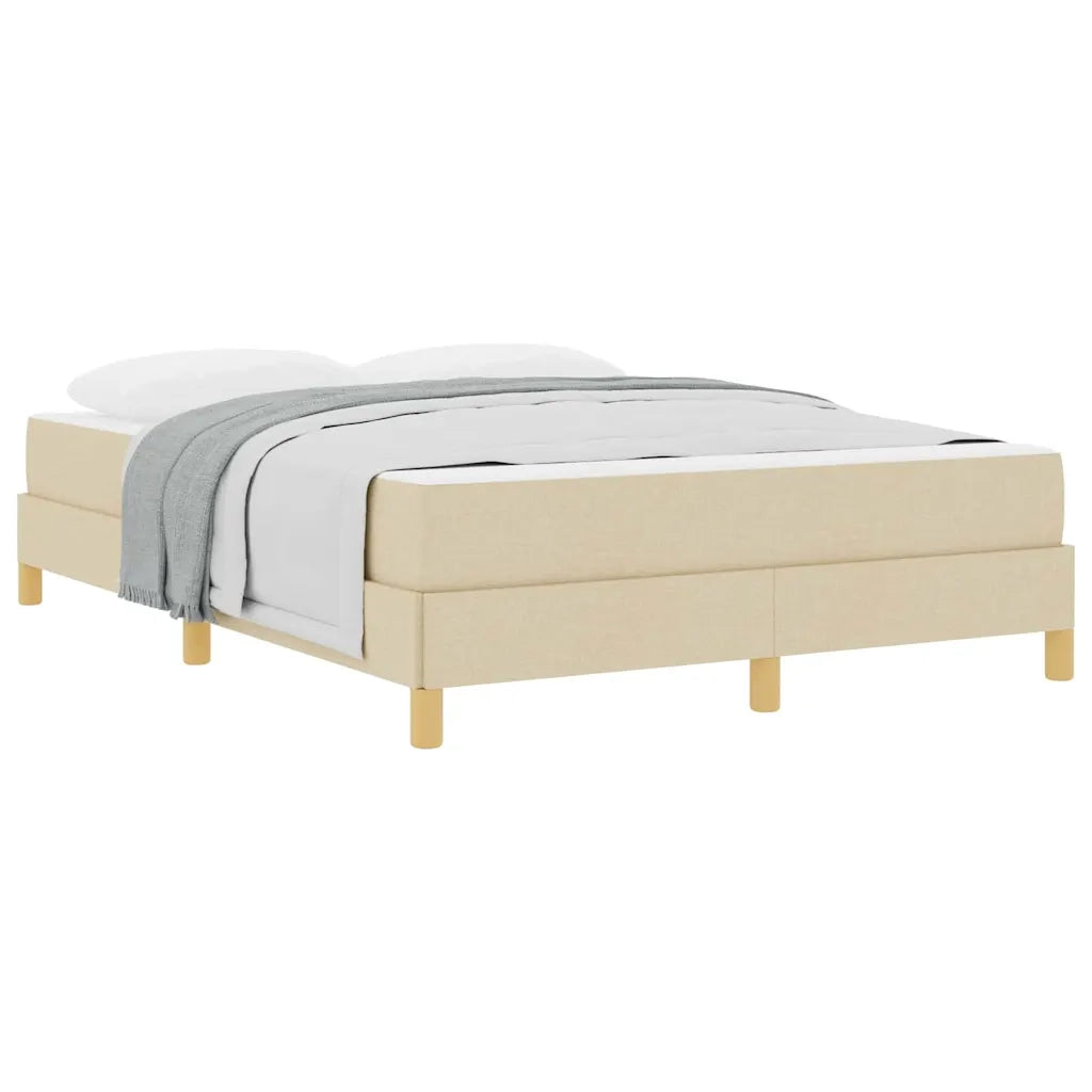 vidaXL Letto a molle Crema e Marrone 140 x 190 cm